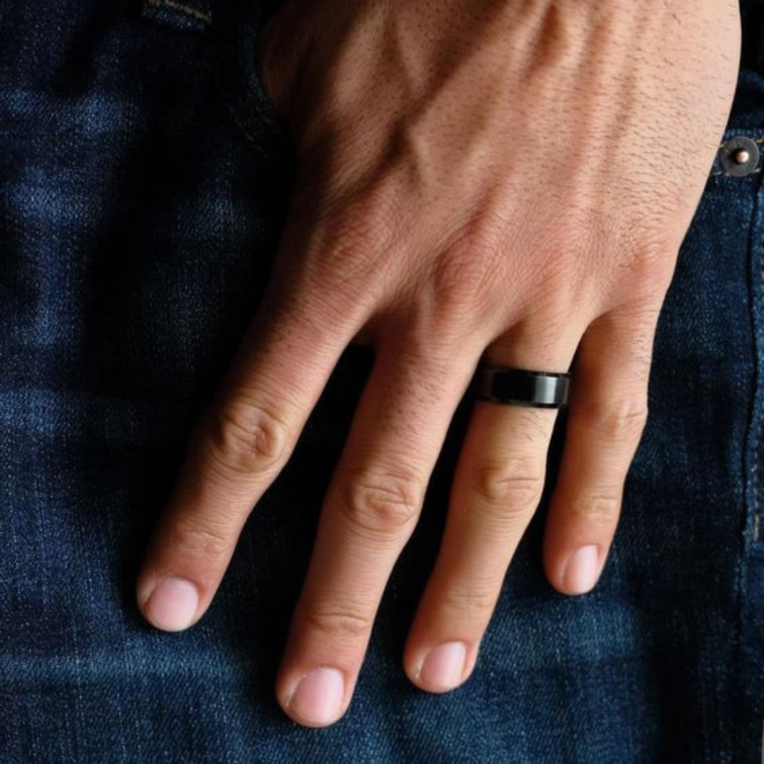 Angular Steel Ring (Black, Silver, Golden)