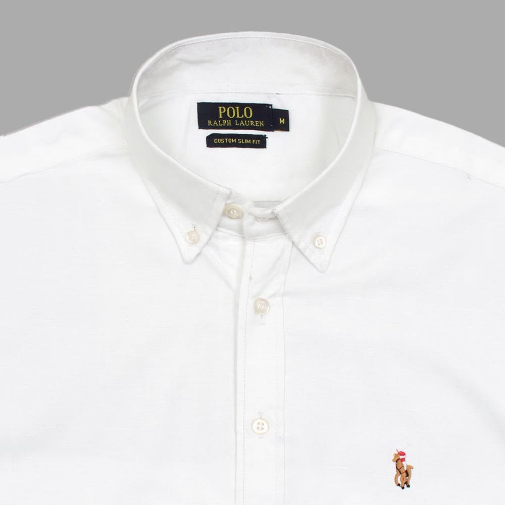RL White R Embroidered logo Casual Shirt