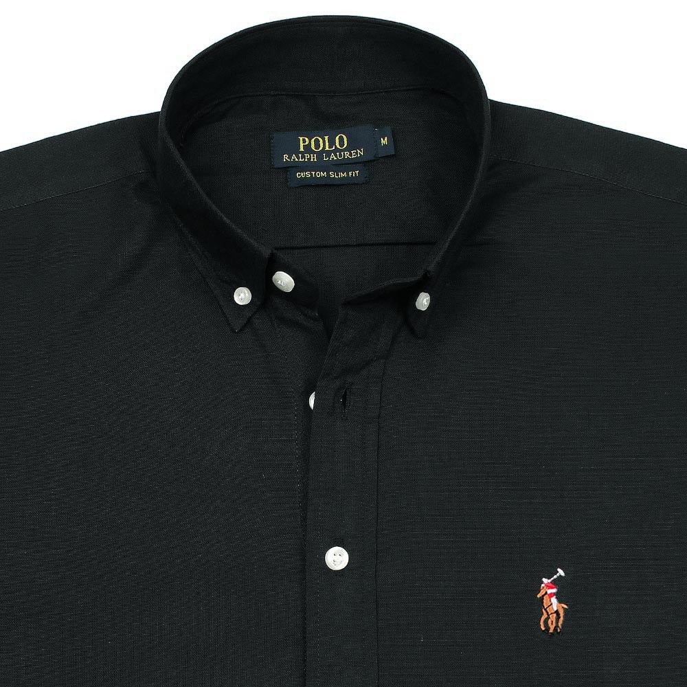 RL Black R Embroidered logo Casual Shirt